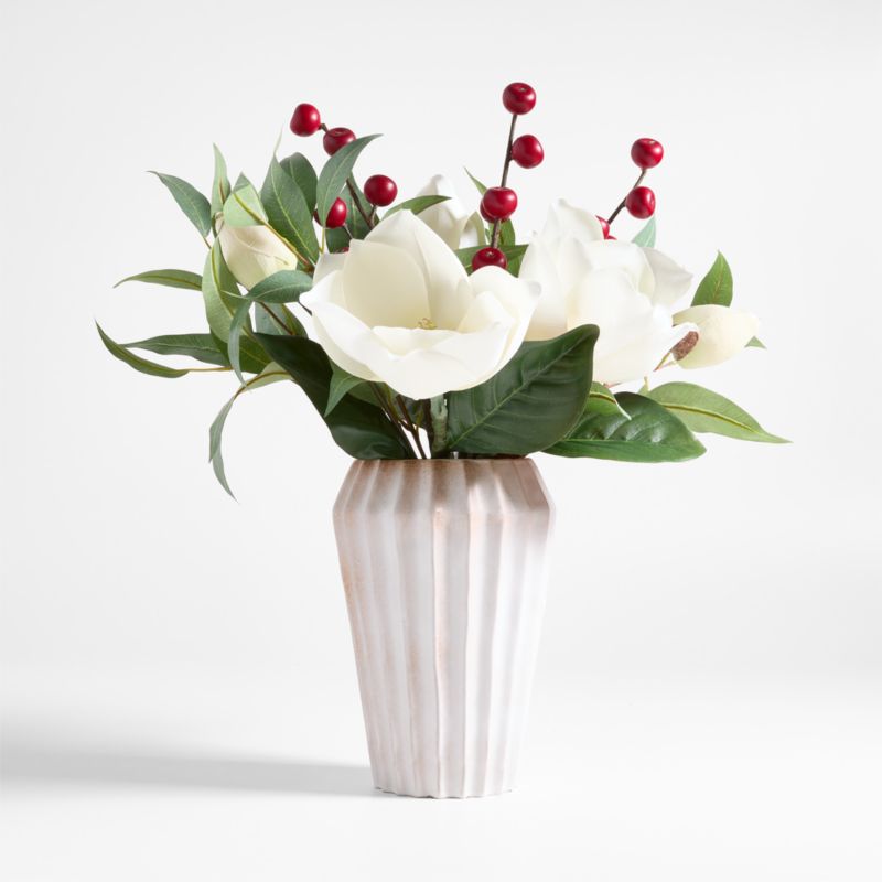 Faux Magnolia and Berry Holiday Bunch 16