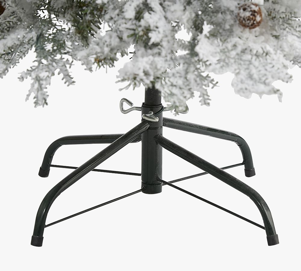 Lit Flocked Montana Down Swept Spruce Artificial Christmas Tree