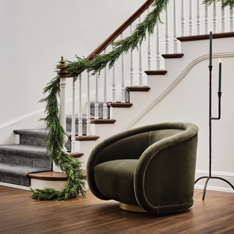 Faux Cypress Real Touch Holiday Garland 15'