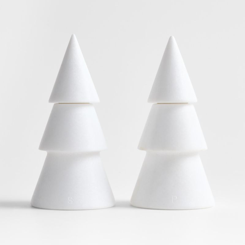 Marble Winter Fir Salt Mill