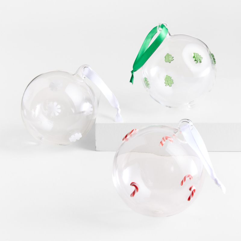 Green Tree Glass Ball Christmas Ornament