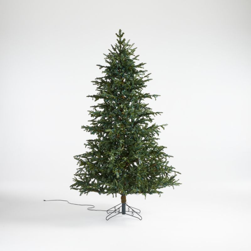 Faux Noble Fir Pre-Lit LED Christmas Tree with White Lights 7.5'