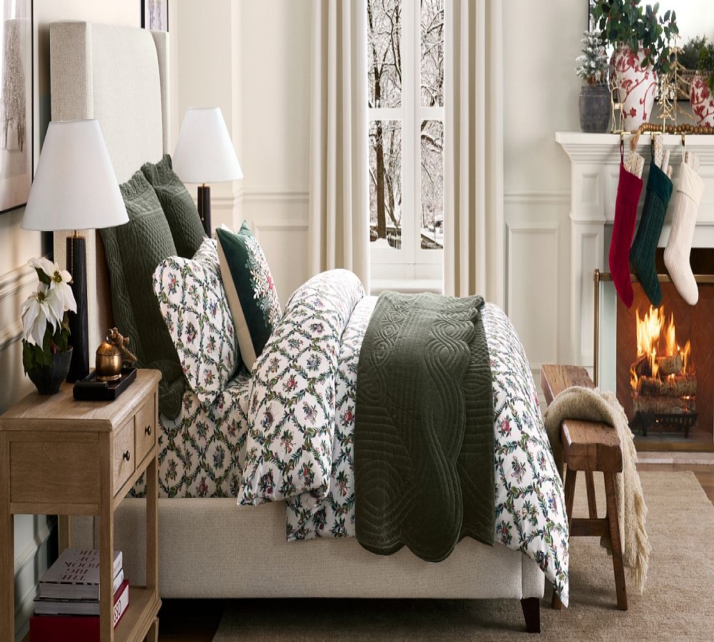 Channel Quilted Velvet Stockings