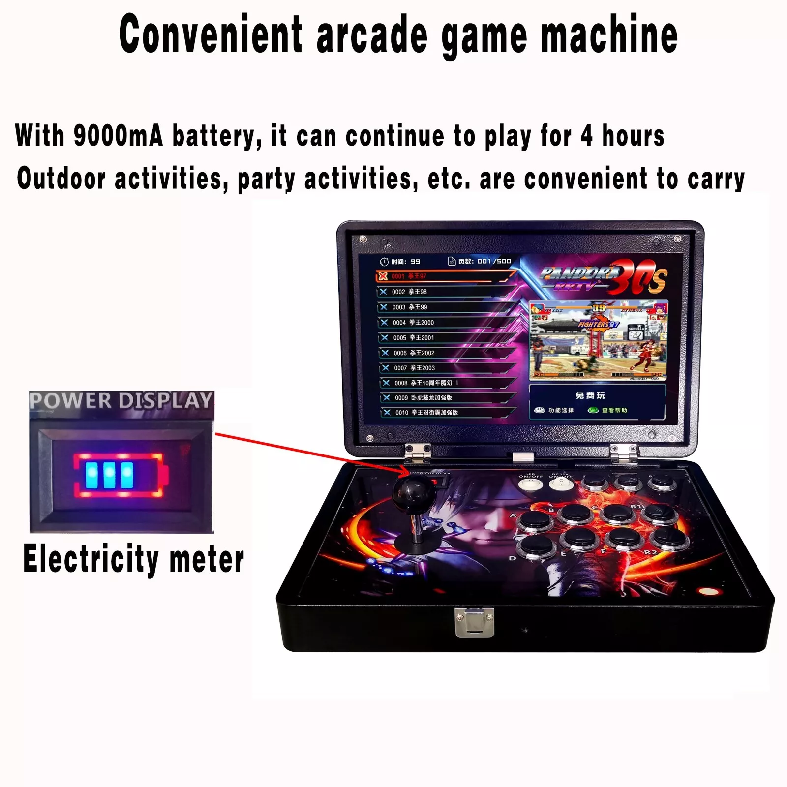 Portable 3D Pandora Box 40S 26800 in 1 Retro Video Games 1280P HD Arcade Console