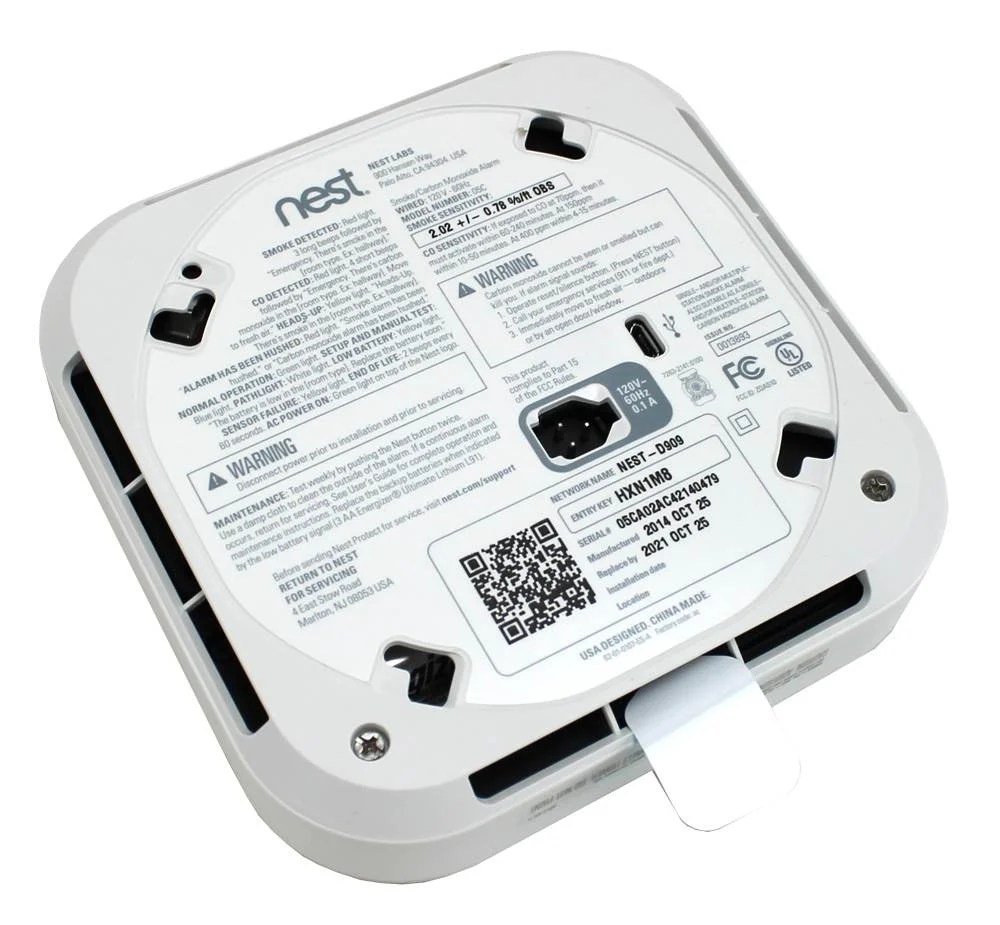 Google Nest Protect (Wired) 2nd Generation, White