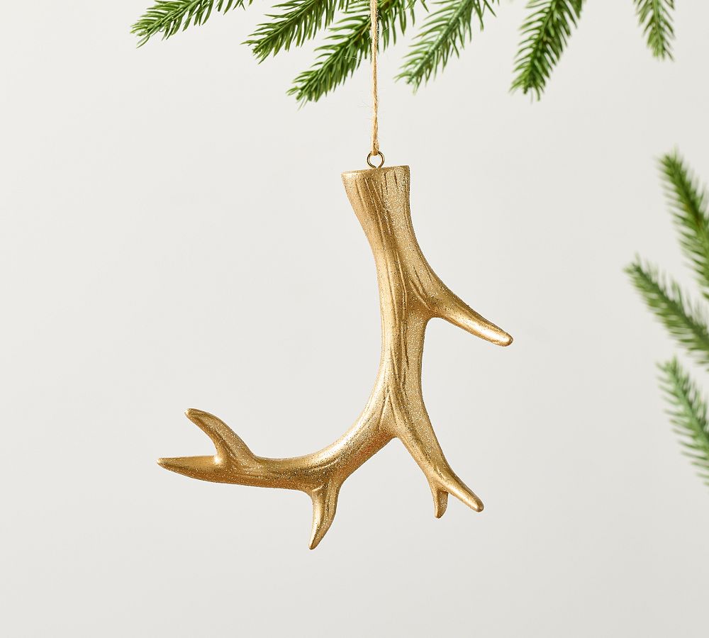 Mercury Gold Antler Ornament