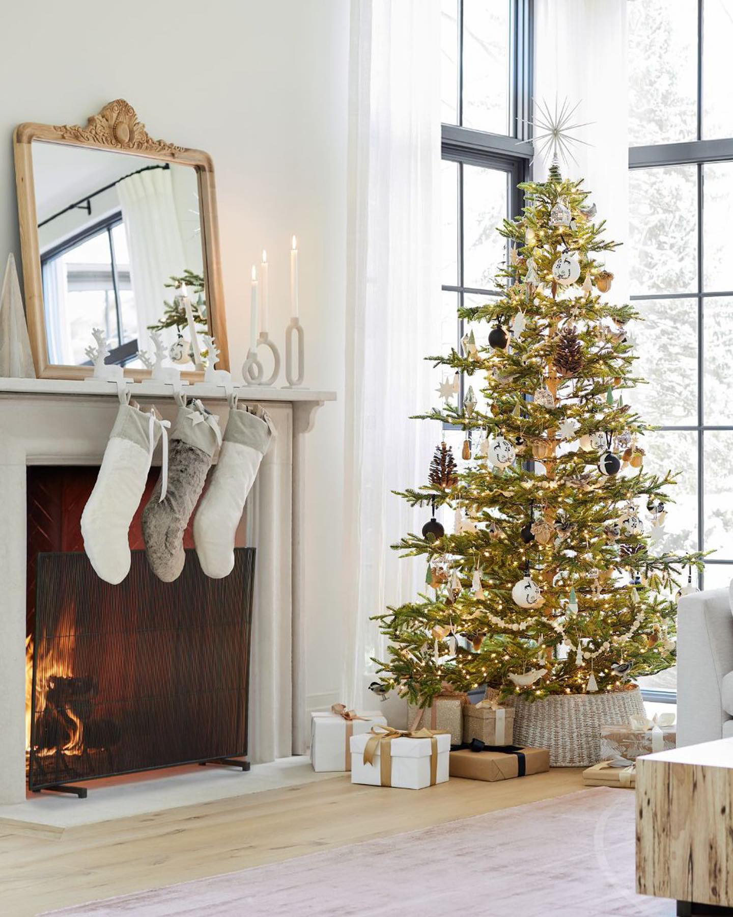 Glitter Silver 3D Star Christmas Tree Topper