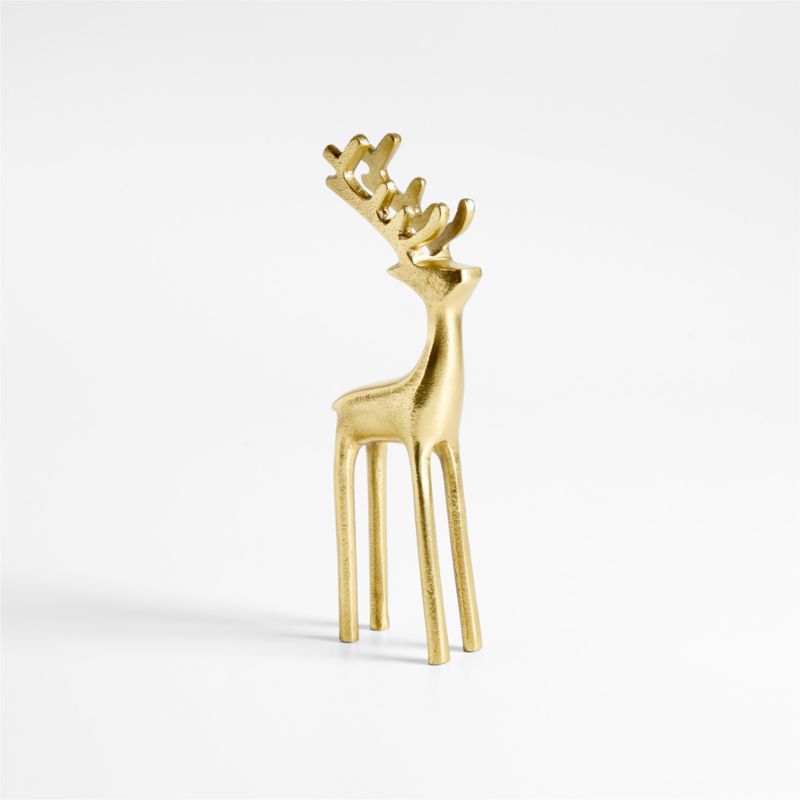 Brass Finish Holiday Reindeer Decoration 9