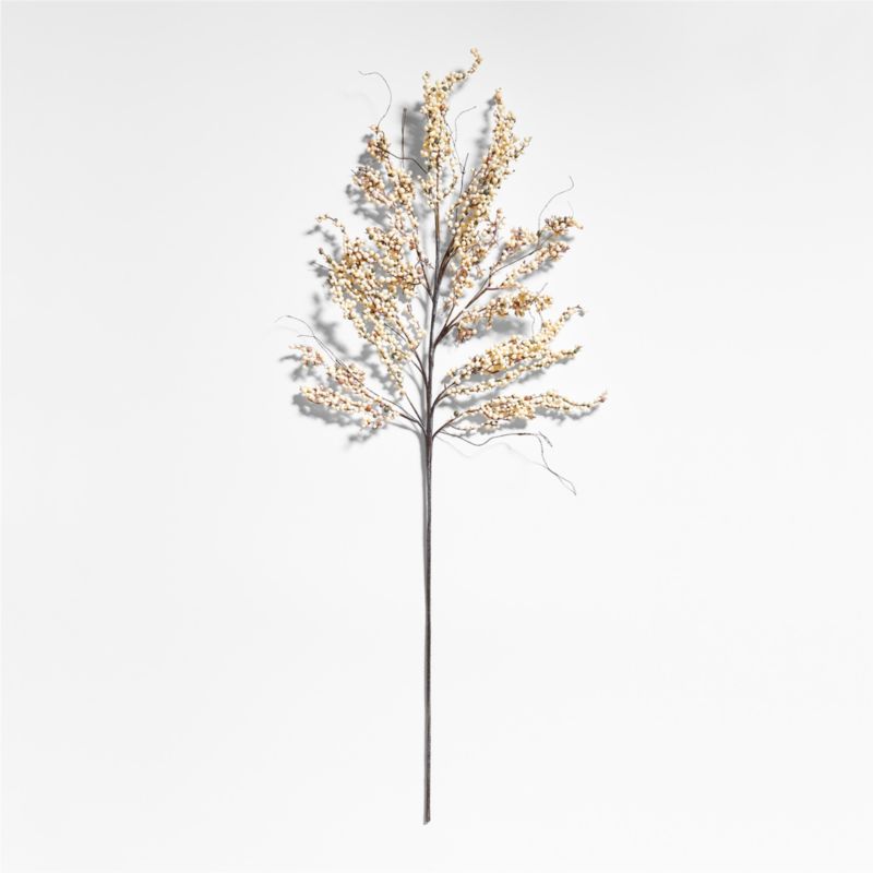 Faux White Mini Berry Stem 48