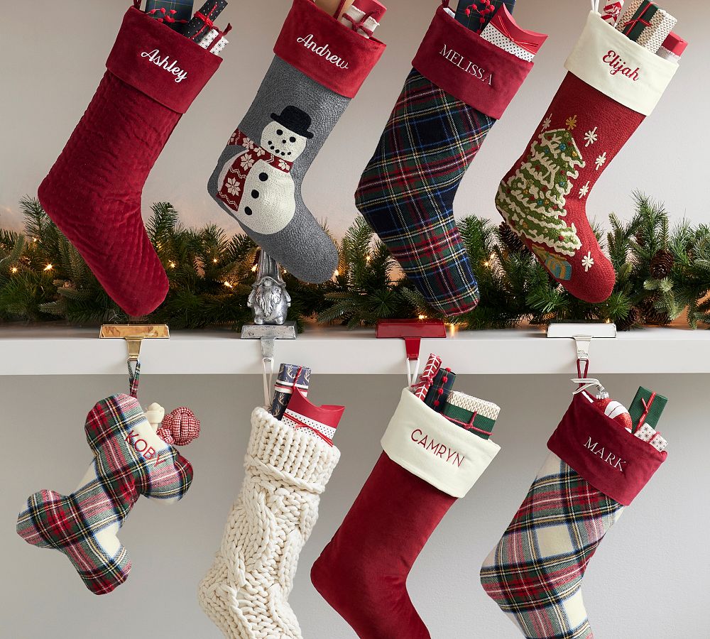 Stewart Plaid Bone Pet Stocking