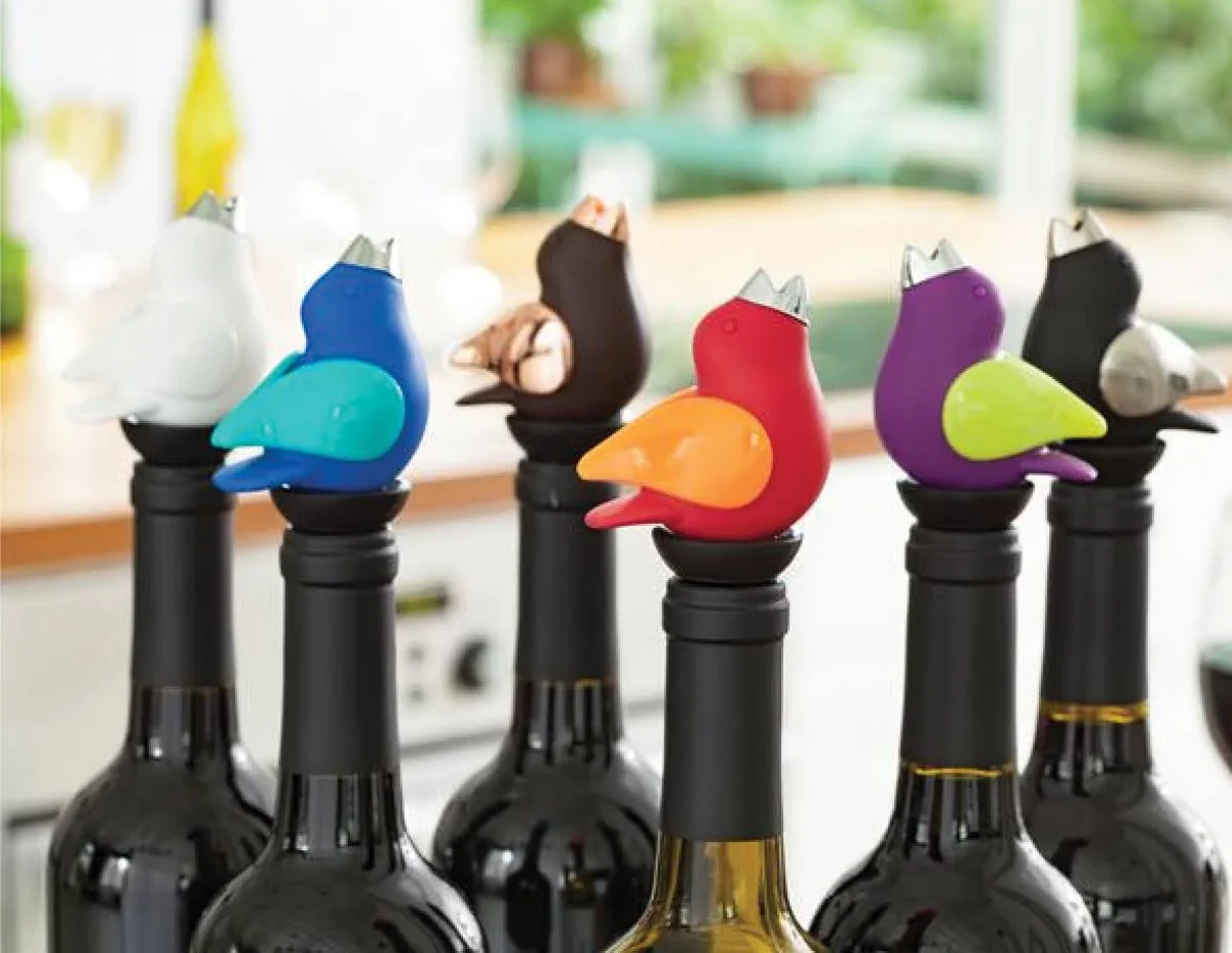 ChirpyTop Wine Pourer (Brown/Copper)