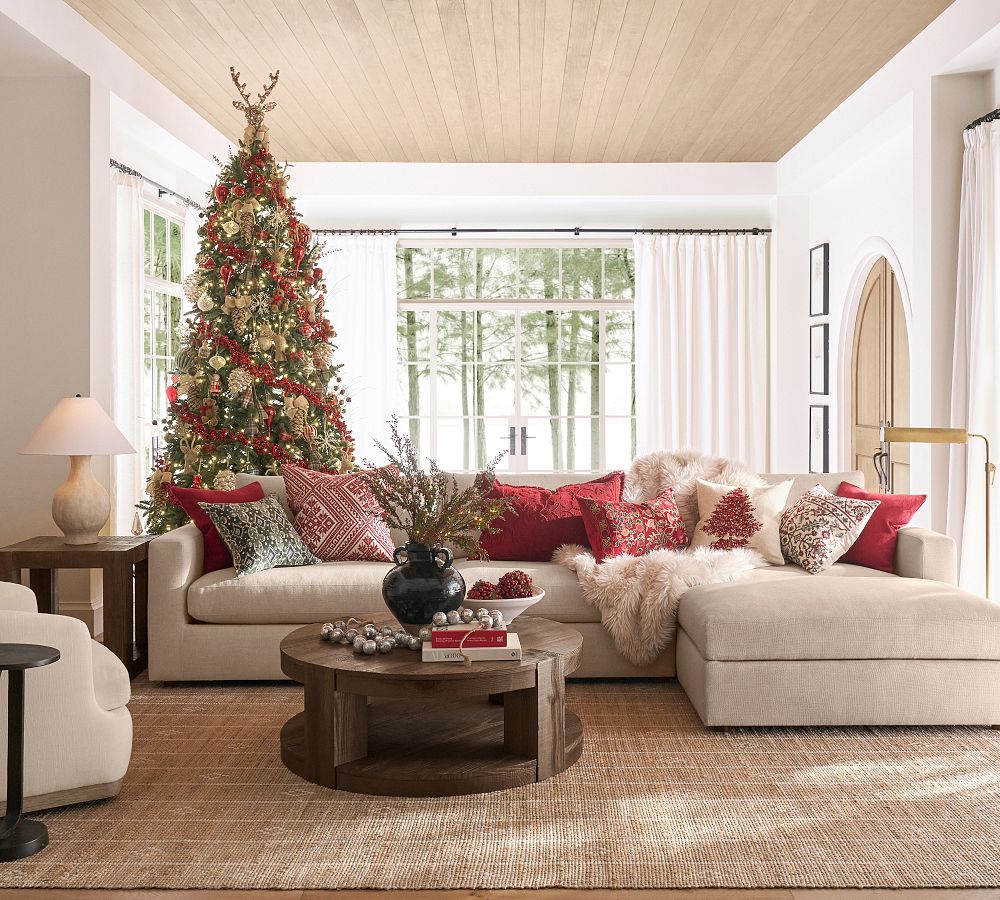 Lit Burlap Buck Tree Topper