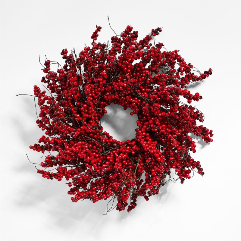 Faux Mini Red Berry Wreath 14