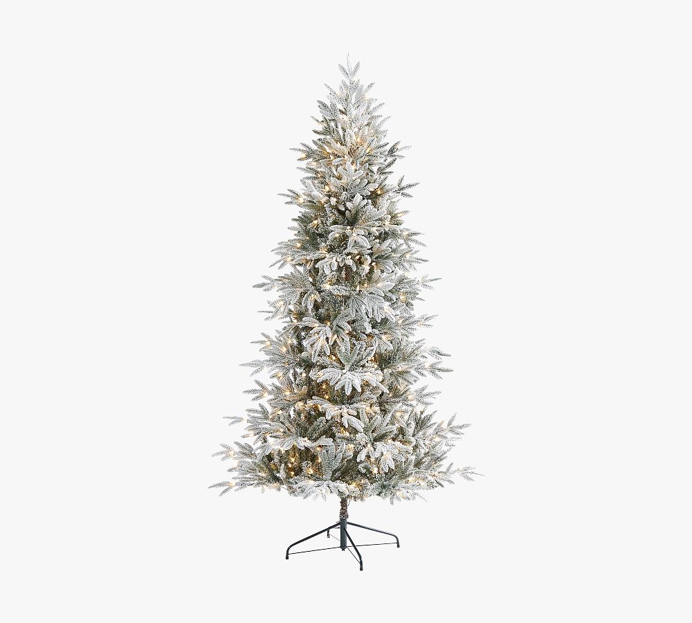Faux Lit Flocked Manchester Spruce