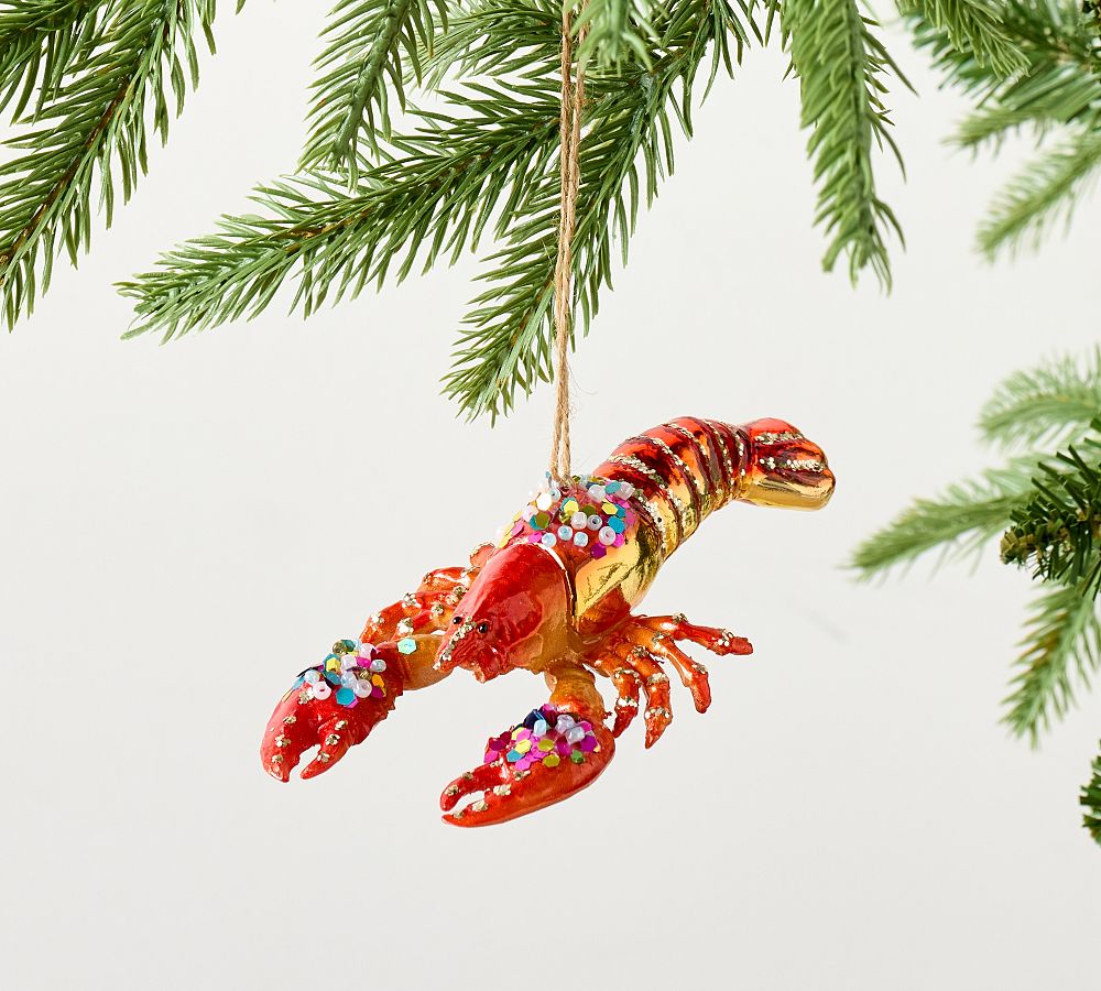Sparkly Lobster Ornament