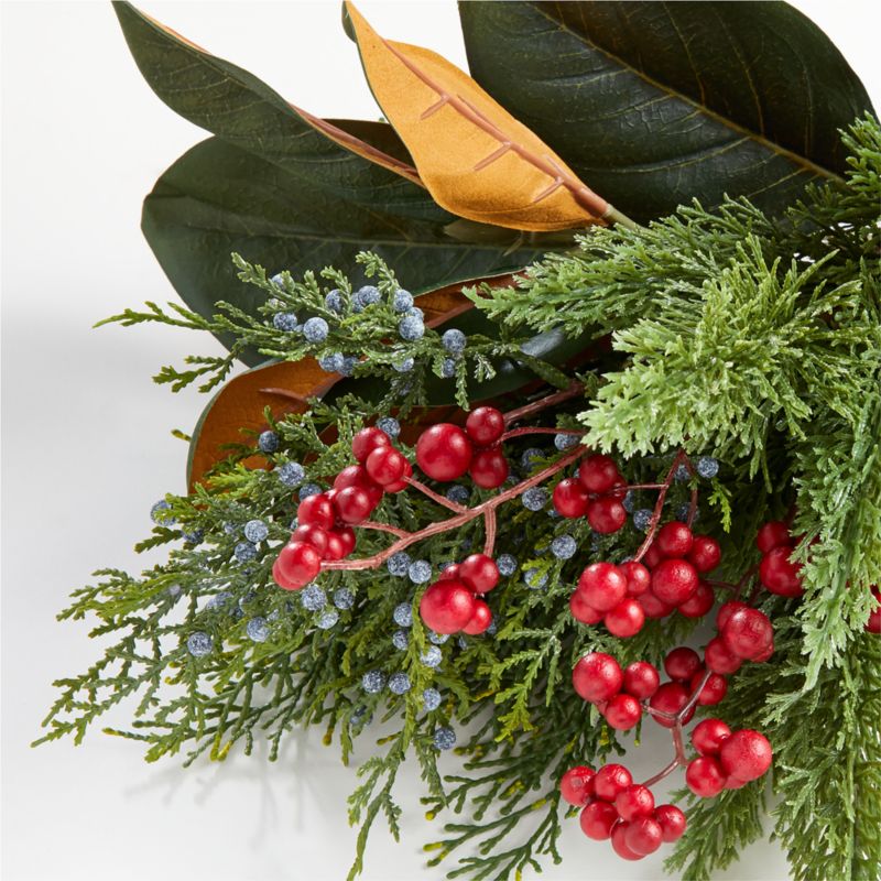 Faux Cypress and Berry Leaf Bunch 19