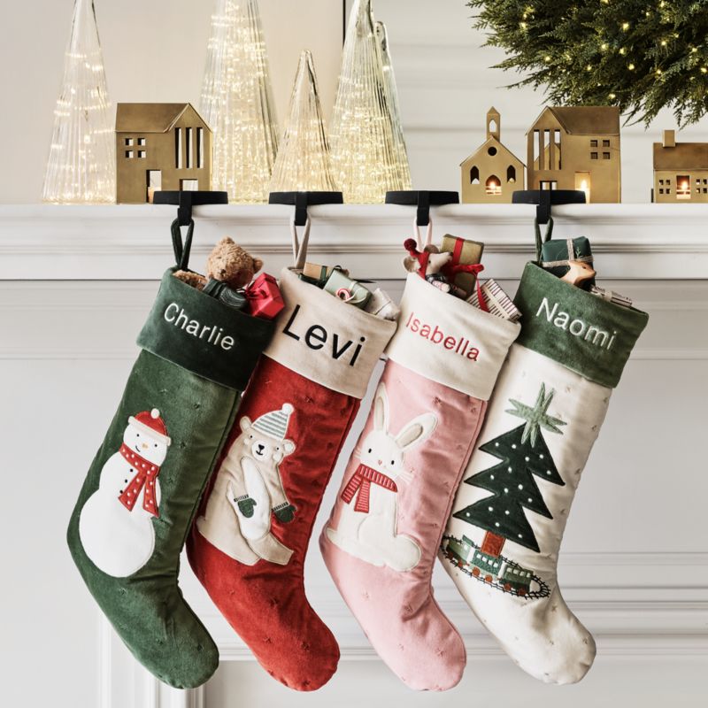 Round Zinc Black Metal Christmas Stocking Holder