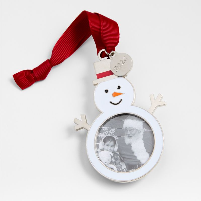 Snowman 2024 Frame Christmas Ornament