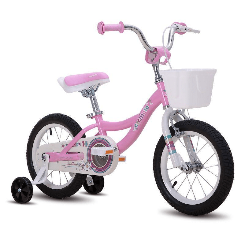 Unicorn Girls Bike for 2-9 Years Old Child, Children s Bicycle with Training Wheels, Basket and Kickstand, Kids  Bicycles
