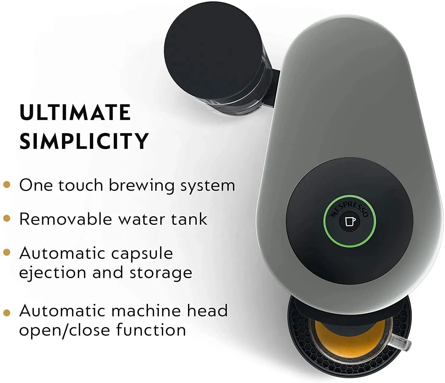 Nespresso Vertuo Plus Coffee and Espresso Maker by De’Longhi, Grey with Aeroccino Milk Frother