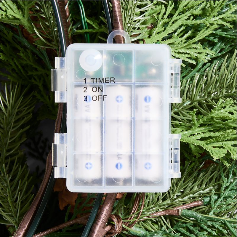 Faux Pinecone and Cedar Pre-Lit Holiday Wreath 28