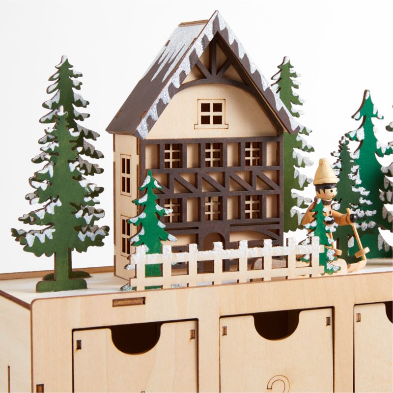 Wooden Village Holiday Advent Calendar