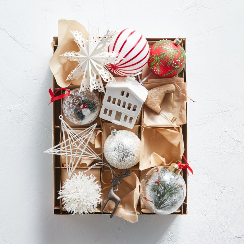 Handmade Beaded Silver Glass Ball Christmas Tree Ornament