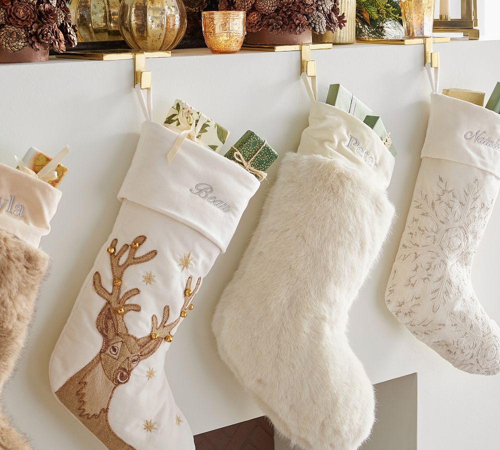 Embellished Velvet Stockings