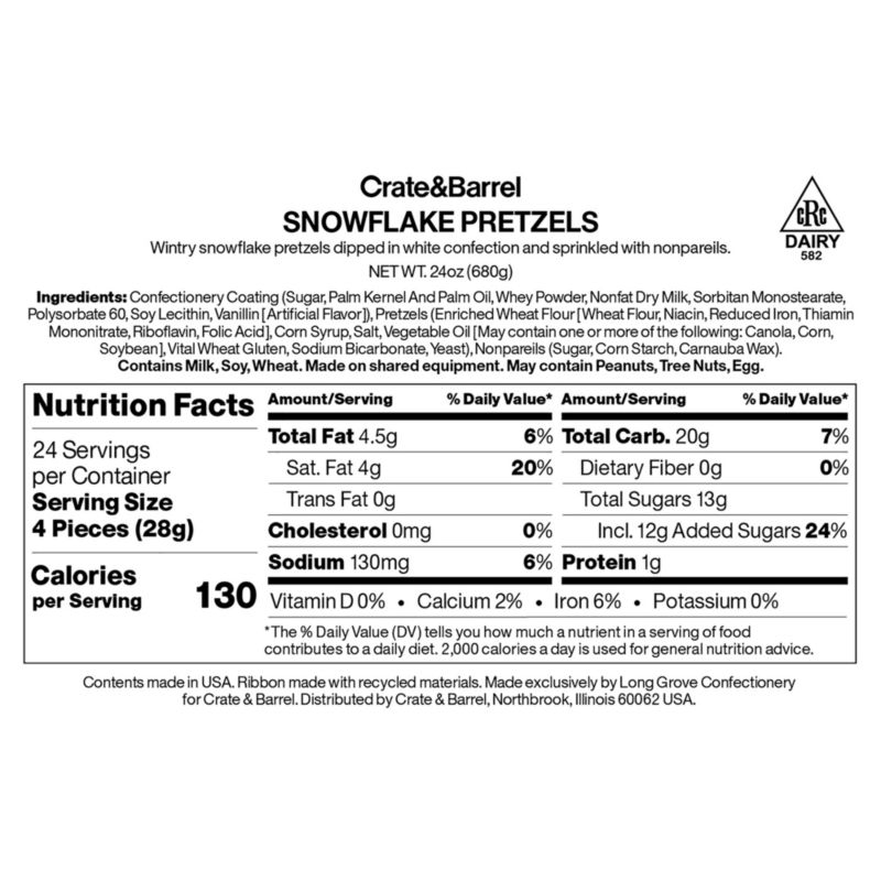 White Snowflake Pretzels with Gift Box