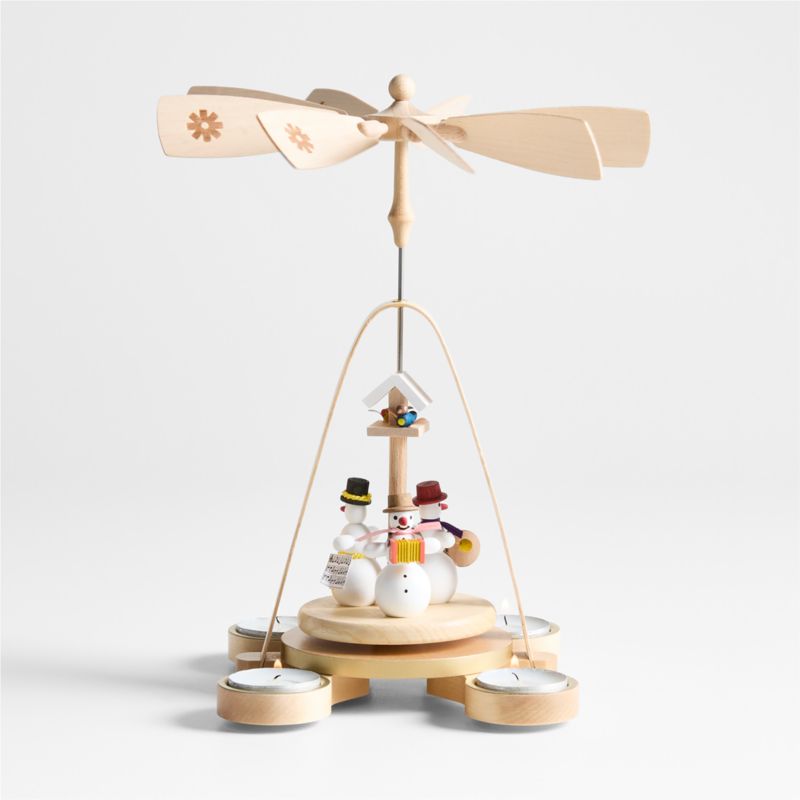 Musical Snowman Handmade German Tealight Candle Holder