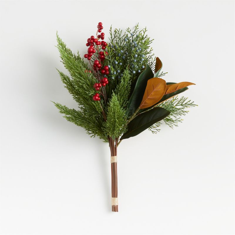Faux Cypress and Berry Leaf Bunch 19