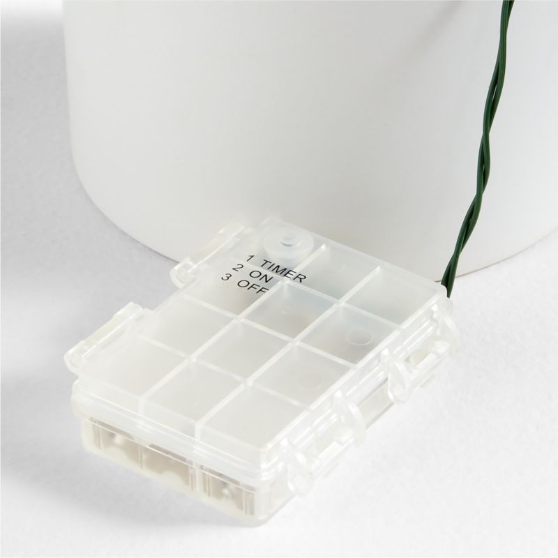 Faux Potted Pine Pre-Lit LED Christmas Tree with White Lights 3'