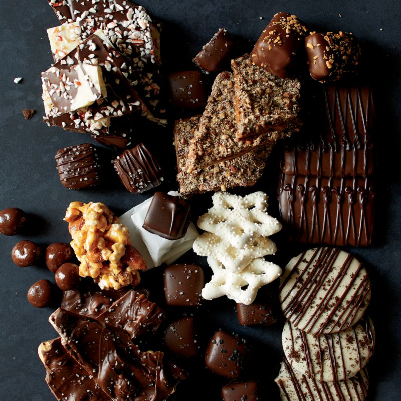 White & Dark Chocolate Peppermint Bark with Gift Box