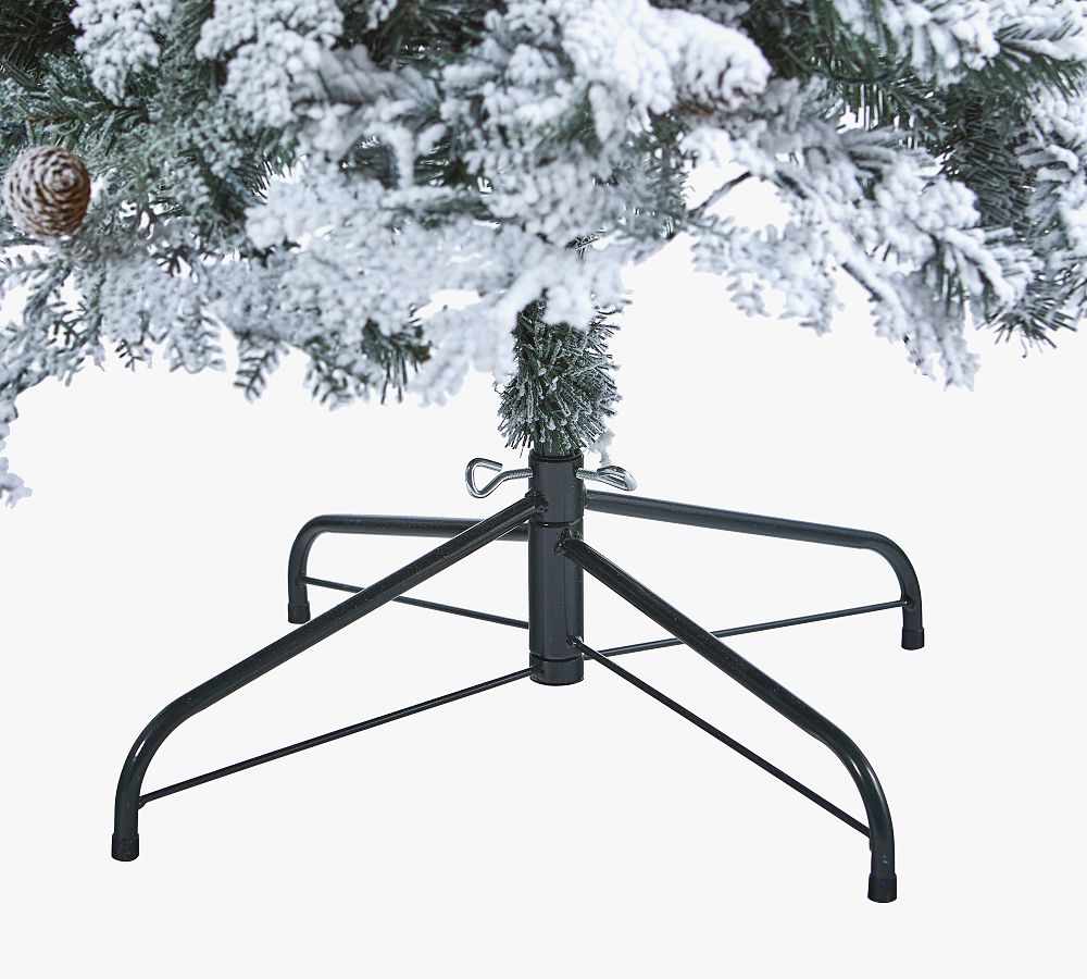 Lit Flocked Montana Down Swept Spruce Artificial Christmas Tree