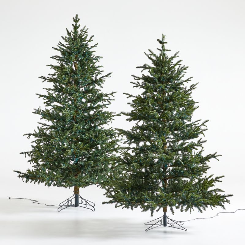 Faux Noble Fir Pre-Lit LED Christmas Tree with White Lights 7.5'