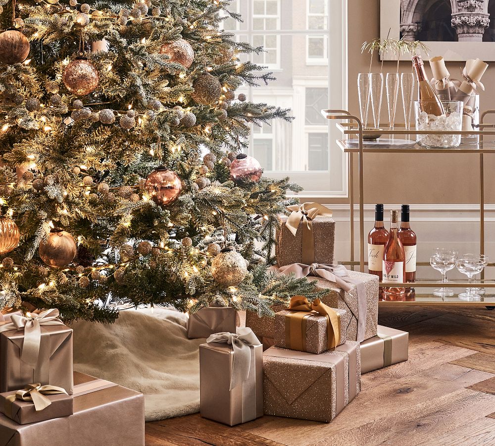 Faux Fur Alpaca Tree Skirt