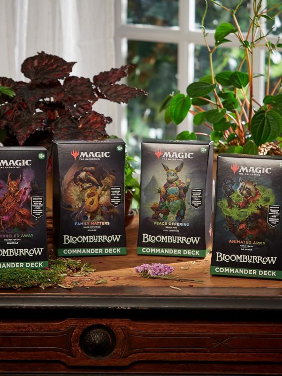 Magic: The Gathering Bloomburrow Commander Deck Bundle �?Includes All 4 Decks (Animated Army  Family Matters  Peace Offering  and Squirreled Away)