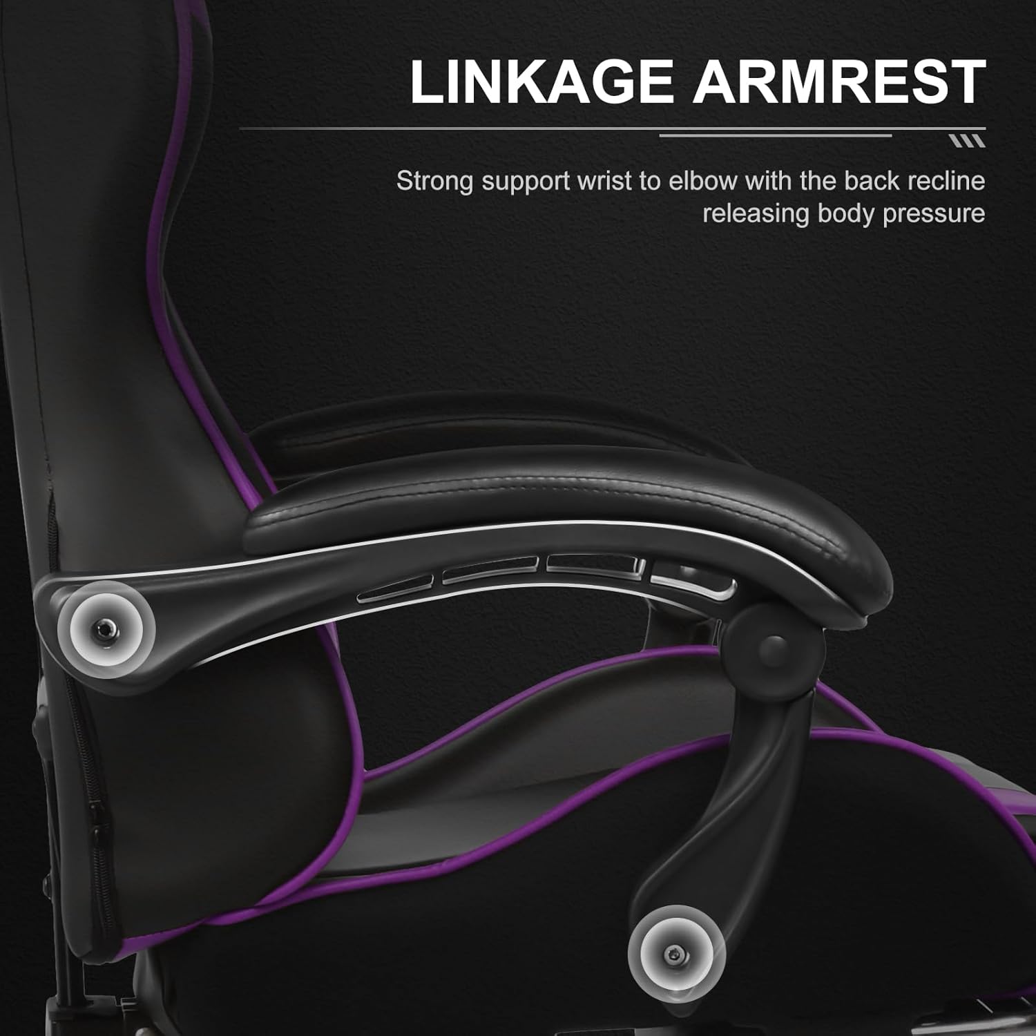 GTPLAYER Gaming Chair, Computer Chair with Footrest and Lumbar Support, Height Adjustable Game Chair with 360 -Swivel Seat and Headrest and for Office or Gaming (White)