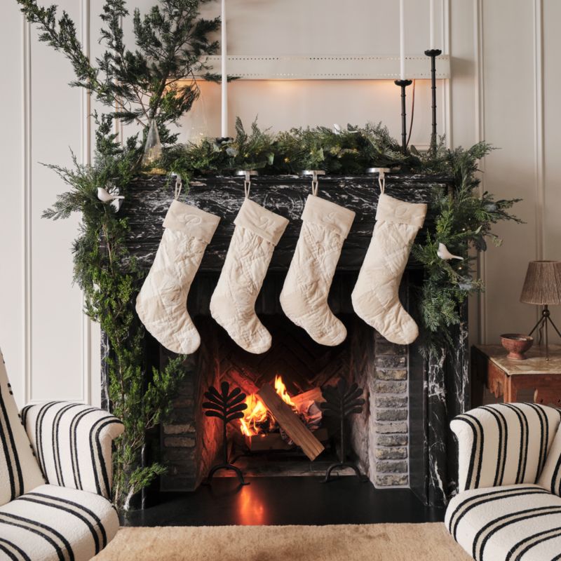 Faux Pre-Lit LED Pine and Eucalyptus Garland 6'