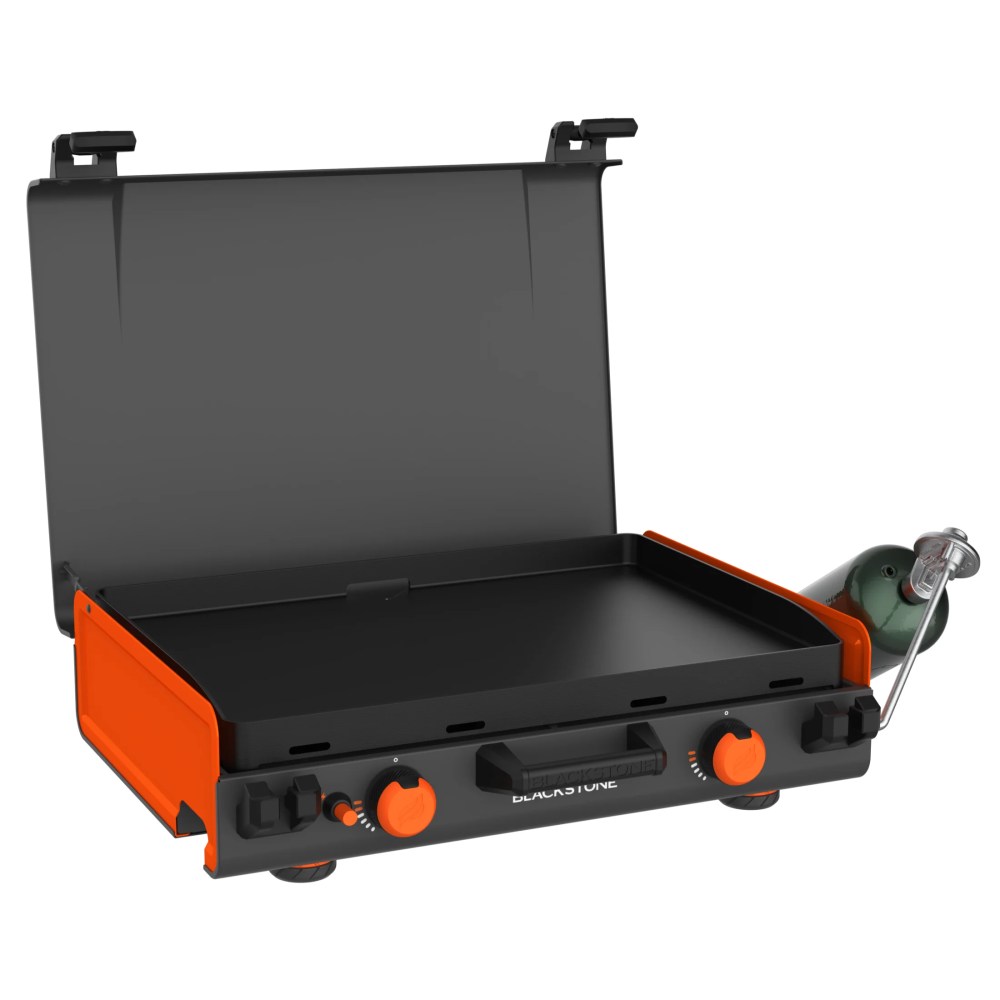 Blackstone Adventure Ready 20 x14  2-Burner Propane Camping Griddle with Latching Hood and Handle