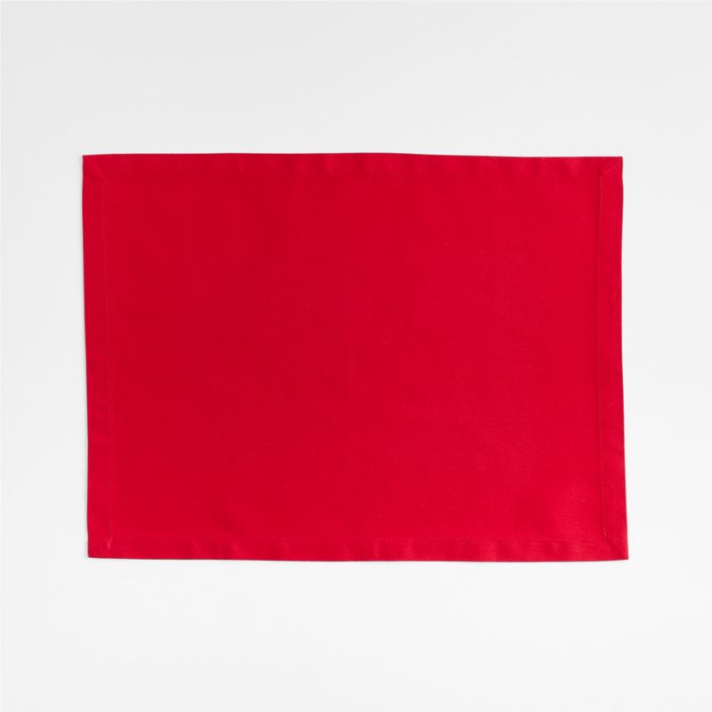Aspen Cherry Red Organic Cotton Placemat