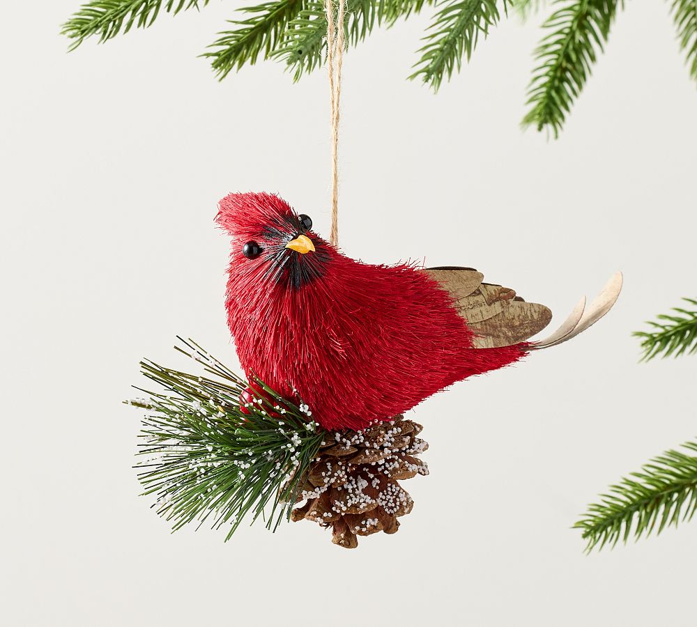 Bottlebrush Red Cardinal Ornament