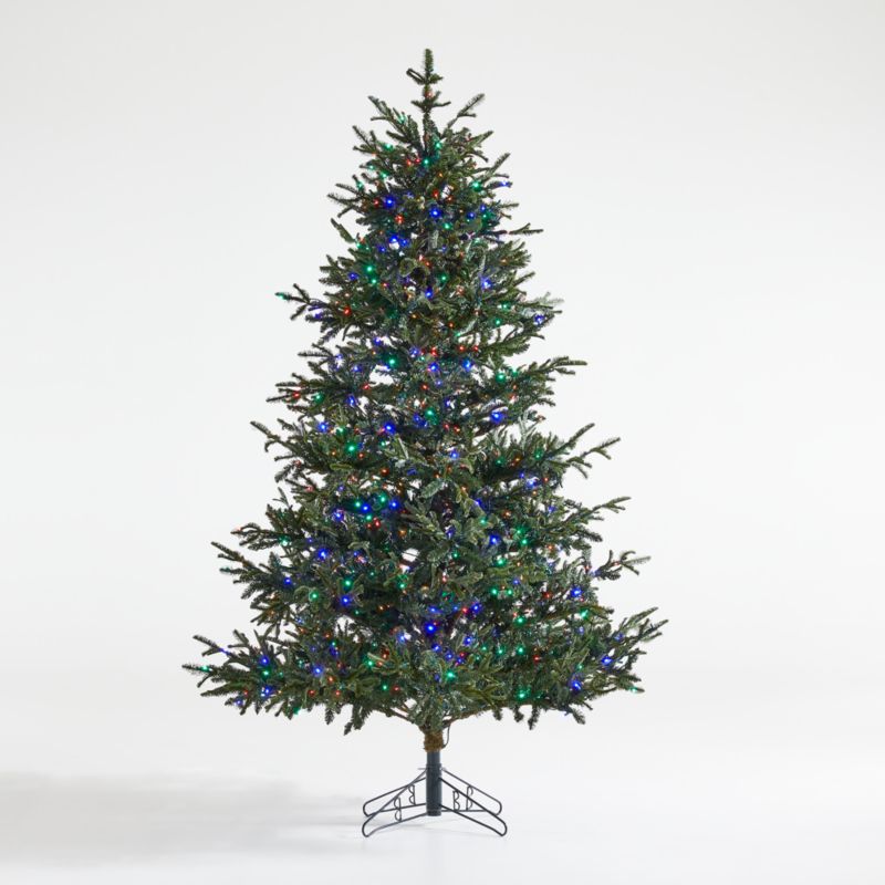 Faux Noble Fir Pre-Lit LED Christmas Tree with Multi-Color Lights 9'