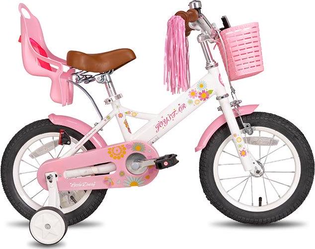 Little Daisy Kids Bike for 4 5 6 7 Years Girls with Handbrake, Children Princess Bicycle with Training Wheels Basket Streamer Toddler Cycle