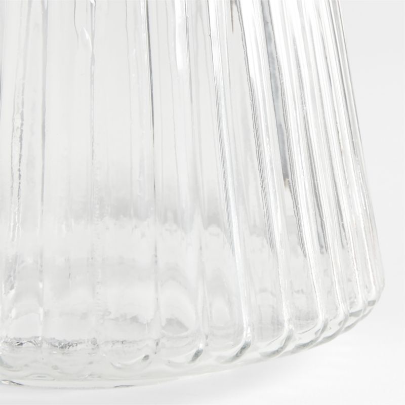 Small Ribbed Clear Glass Christmas Tree 9