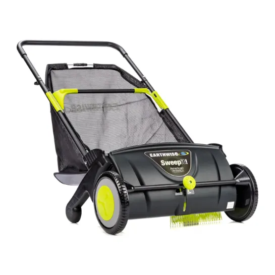Earthwise 21-Inch Leaf & Grass Push Lawn Sweeper