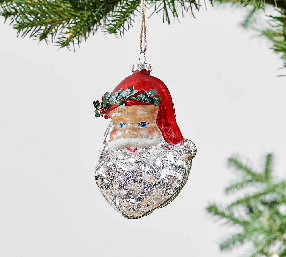 Santa Head with Laurel Crown