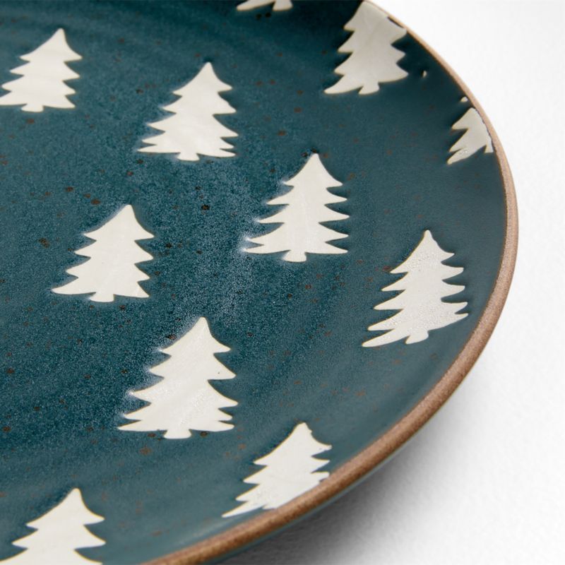 Green Trees Stoneware Salad Plate