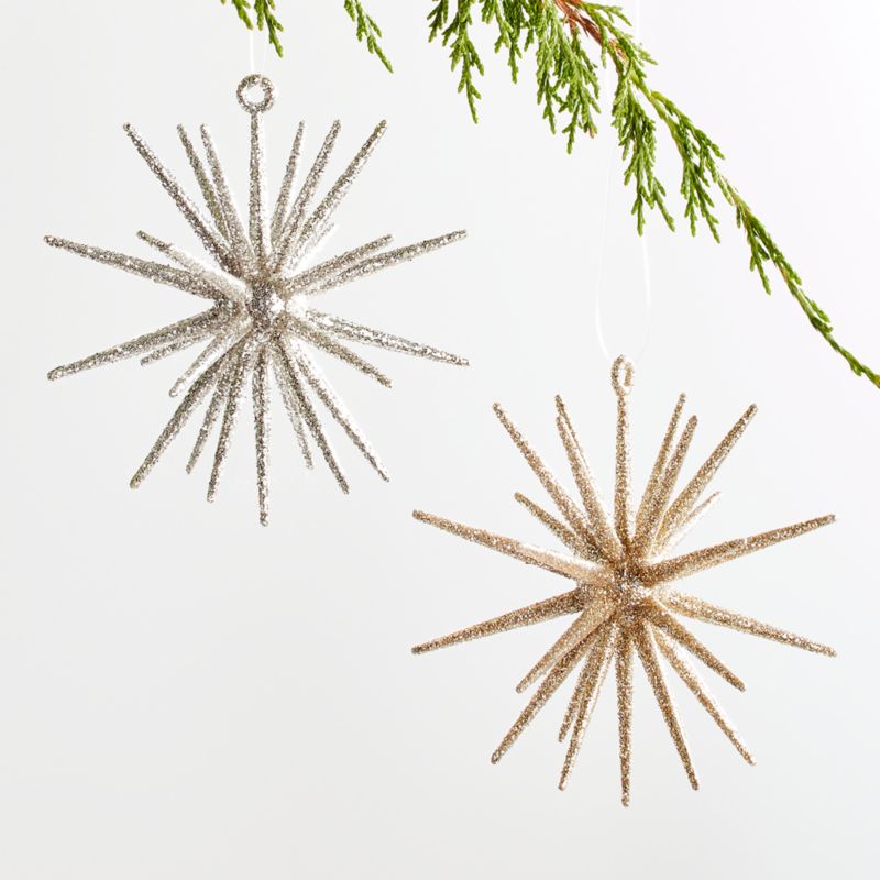 Silver Glitter 3D Star Christmas Tree Ornament