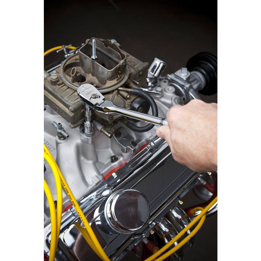 81230P 1/4 in., 3/8 in. and 1/2 in. Drive 120XP Flex Handle Ratchet Set (4-Piece)